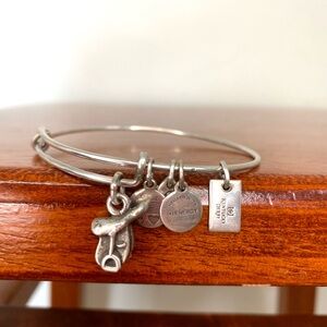 Adjustable Kentucky Derby Bangle Bracelet by Alex and Ani Silver English Saddle